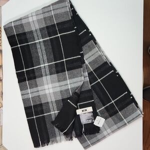 NEW Plaid Wool Blend Dress Scarf, Joseph Abboud